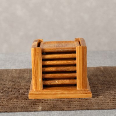 CCWY Authentic wholesale coasters in vertical bamboo saucer Cup holders set of six men Kung Fu tea of tea ceremony...