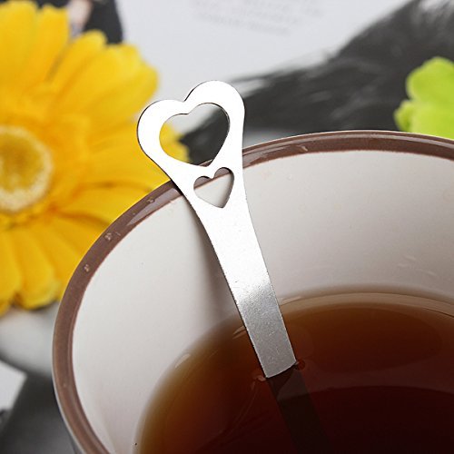 "Stainless Steel Heart-Shaped Tea Infuser Strainer Filter Spoon" shopping N5