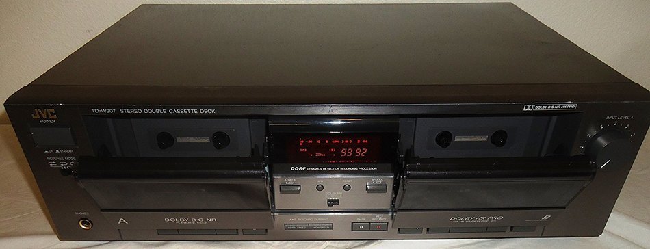 JVC TD-W207 Recordable Stereo Double Cassette Tape Deck With DDRP Dynamic Detection Recording Processor - Japan N3