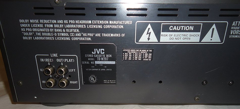JVC TD-W207 Recordable Stereo Double Cassette Tape Deck With DDRP Dynamic Detection Recording Processor - Japan N4