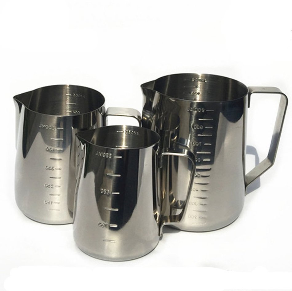 Lautechco Thicken Stainless Steel Measuring Cups Fancy Coffee Garland Tools Cup Fancy Coffee Measuring Cups with... N6