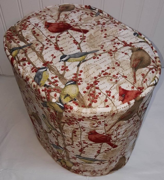 Quilted Birds & Berries Keurig 2.0 Brewing System Cover (Burgundy)