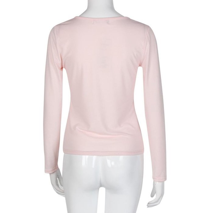 Bandage Blouse,Laimeng Women Cotton Blend Autumn Winter Strap Casual Shirt T-shirt Top Blouse (M, Gray) N11
