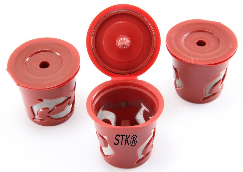STK 3-Pack Reusable Filter Cups for Keurig K-Cup Elite and Single Cup Brewing Systems N3