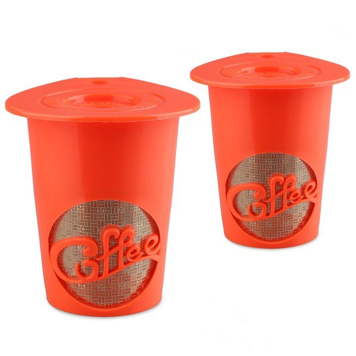 Nicelucky 24K Gold Reusable K-Carafe Filter for Keurig 2.0 K200/K300/K400/K500, 2 Pack K-cup Coffee Ffilters N3