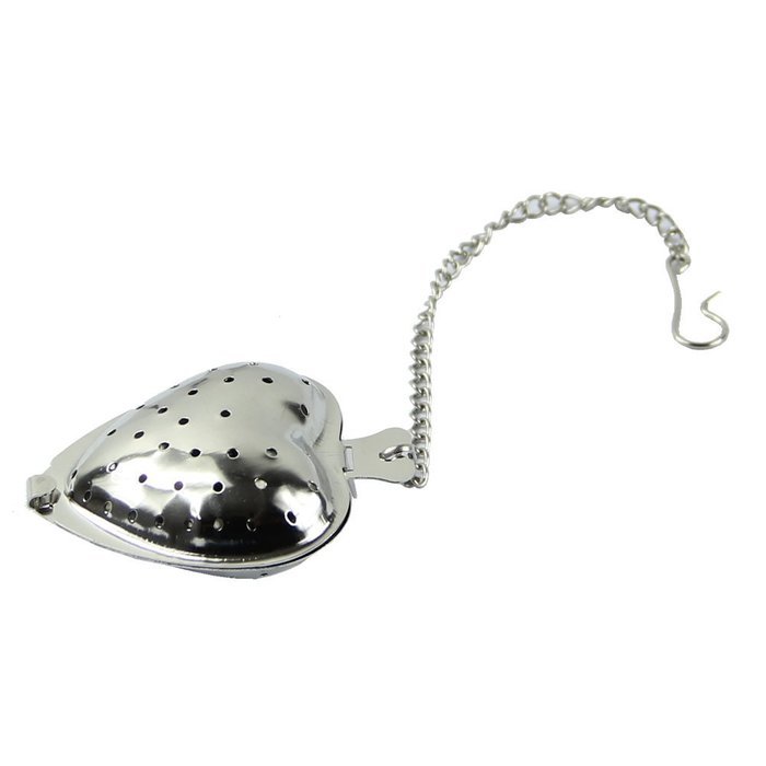 Estone New Heart Shape Stainless Steel Infuser Filter Strainer Tea Spice Ball Spoon N3