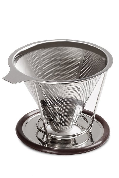 Koonan Stainless Steel Portable Coffee Filter Rack,Spring type coffee frilter rack(Filter rack(1-4cups)-D) N13