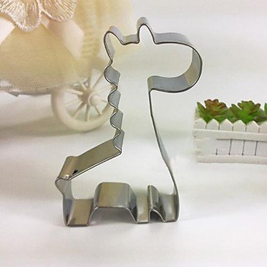 Y&XL&H Cartoon Giraffe Shape Cookie Cutter, L 6.5cm x W 8cm x H 2cm, Stainless Steel N3