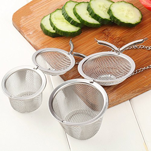 GeoBIX&pound;&uml;TM)Stainless Mesh Ball soup seasoning packet Reusable Strainer soup Herbal Locking Tea Filter Infuser...