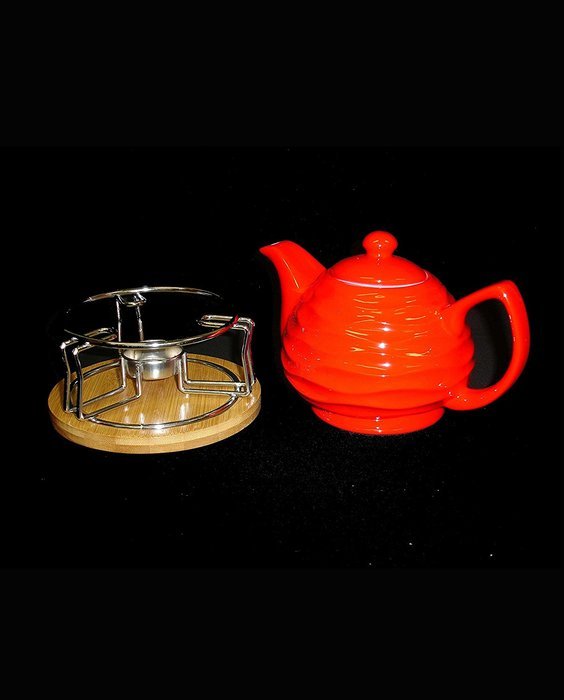 SEAVER Modern Tea Pot Warmer with bambo base N3