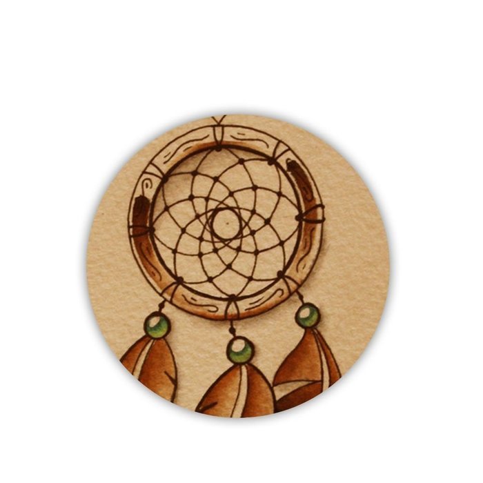 Generic Cup Coaster Creative Design Dream Catcher Mdf Material N4