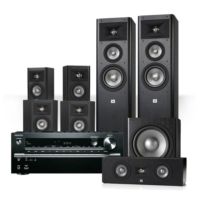 Onkyo TX-NR646 7.2-Channel Network AV Receiver with JBL Studio 270 7.1 Home Theater Speaker System Package N3
