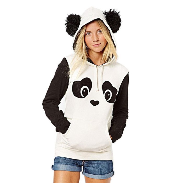 Hoodie ,BeautyVan Womens Panda Pocket Hoodie Sweatshirt Hooded Pullover Tops (M, White) N6