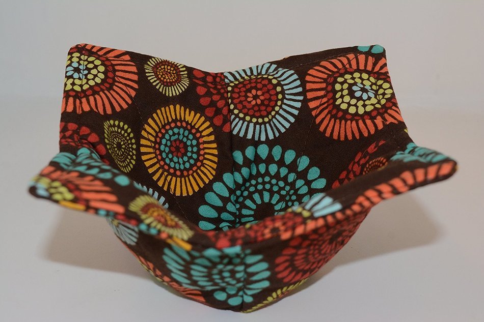 Microwave Bowl Cozies // Set of 3 // 1 Small Bowl Cozy // 1 Medium Bowl Cozy // 1 Dinner Plate Cozy // Kaleidoscope N2