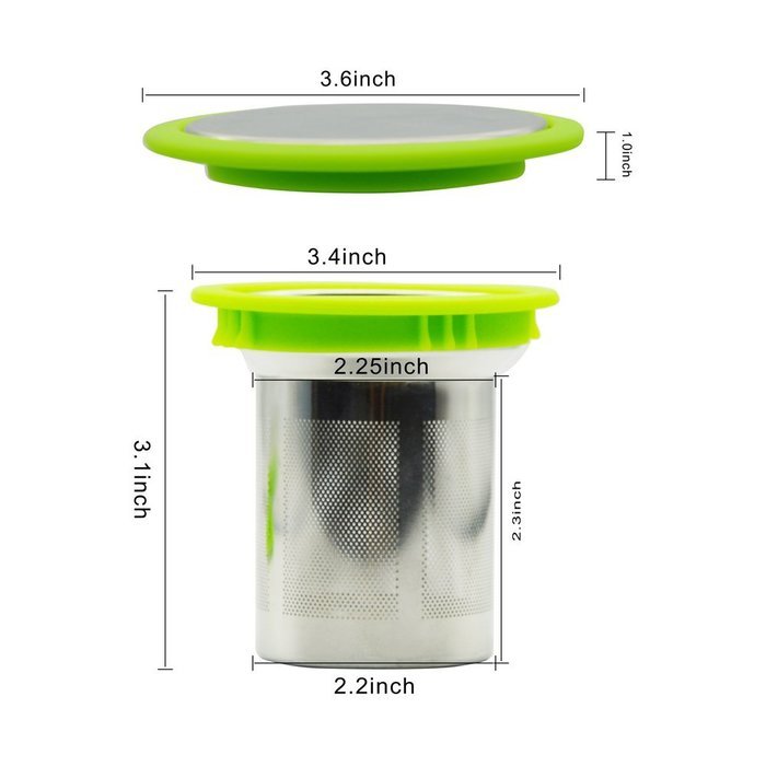 Xenics Tea Infuser with Lid Stainless Strainer Tea Strainer Brew in Mug N2