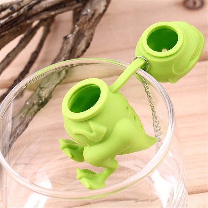 GOOTRADES Silicone Dinosaur Shaped Tea Infuser Loose Leaf Strainer Herbal Filter Diffuser N3