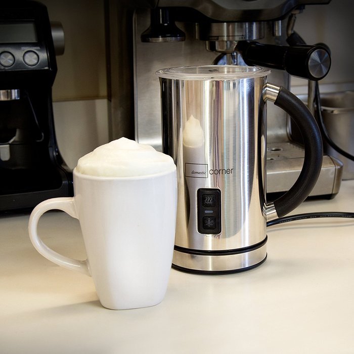Domestic Corner - Vienne Automatic Milk Frother and Heater - Stainless Electric Carafe - Frother, Warmer, and... N8