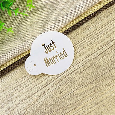 Sher Decorating Stencil For Ice /Cake /Cookie /Cupcake /Pie /Pizza,Wedding Lettering Cupcake Stencil Set N5