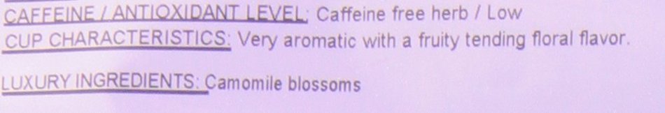 Metropolitan Tea 200 Count Pyramid Shaped Teabags, Egyptian Camomile N3