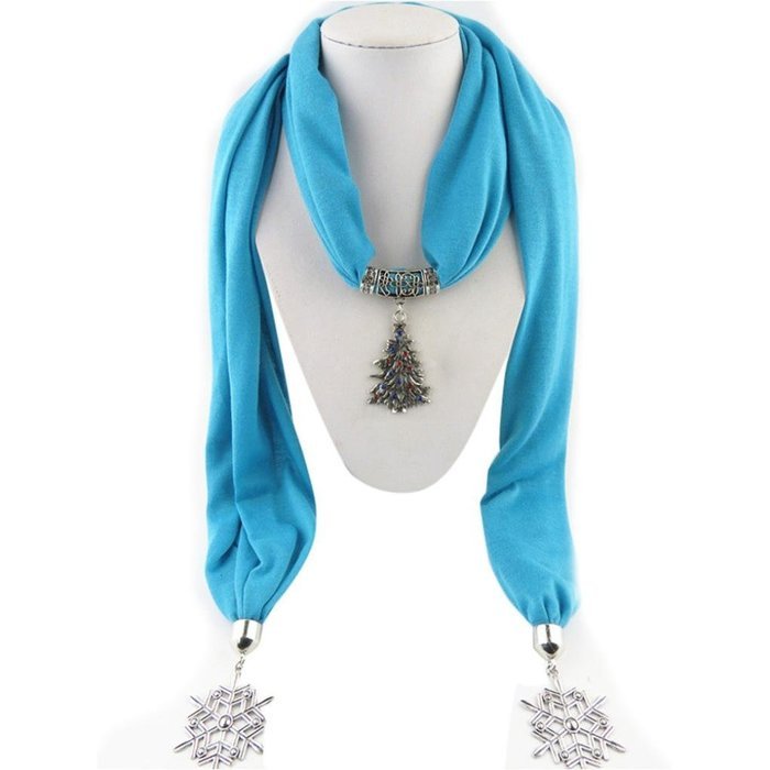 Scarf,Morecome Women Pendant Scarf With Tassel Rhinestone Jewelry Scarves (Red) N5