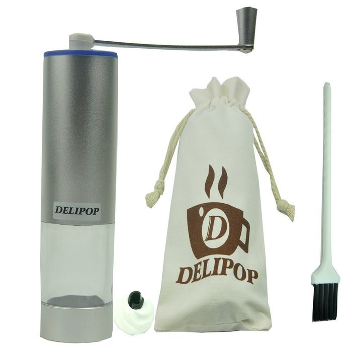 Delipop ES66 Manual Coffee Grinder Premium Stainless Steel With Adjustable Ceramic Burr 7.5inch Length Including... N11