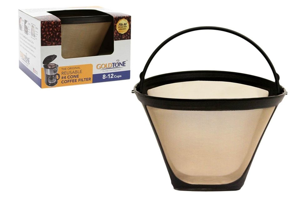 OXO GoldTone Reusable #4 Cone OXO Coffee Filter for OXO Coffee Makers and Machines N2
