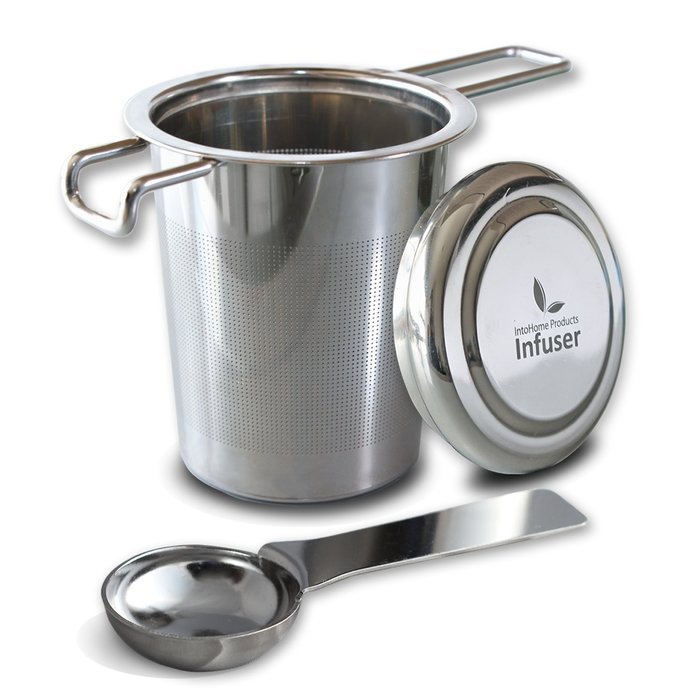 Stainless Steel Tea Infuser + Tea Scoop Spoon, Extra Fine Mesh Filter Loose Leaf Tea Strainer with 4.5 Inch Long... N6