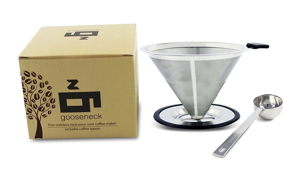 Gooseneck Pour Over Coffee Maker And Brewer With Stand And Stainless Steel Scooper N5