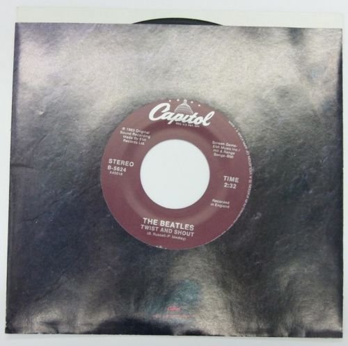 THE BEATLES " TWIST AND SHOUT" "THERE'S A PLACE " 45 RPM Record CAPITOL B-5624