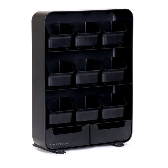 Mind Reader "Baggy" Tea Bag holder and Condiment Organizer, Black N9