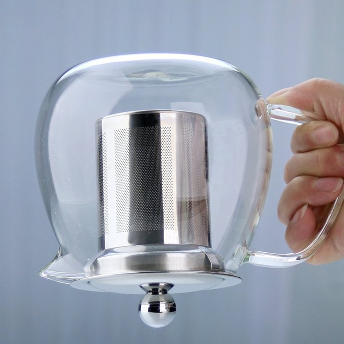 Glass Teapot with Stainless Steel Infuser and Lid,26oz/750ml Borosilicate Ultralight High Heat Resistance Teapots... N5
