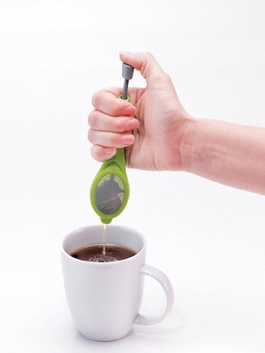 Fackelmann 49135 6, 9x1, 6" Of Pp/Stainless Steel Tea Infuser With Press, Green N3