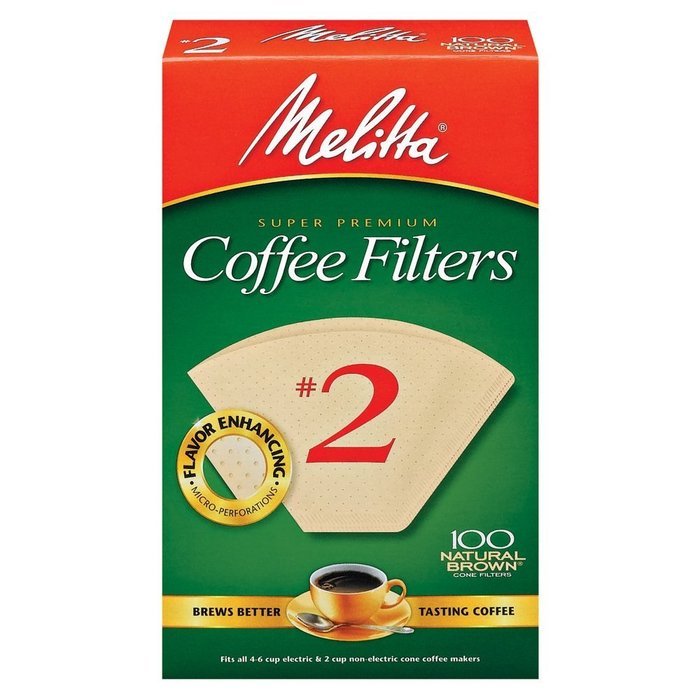 Melitta 622752 100-Count #2 Melitta Natural Brown Cone Coffee Filters