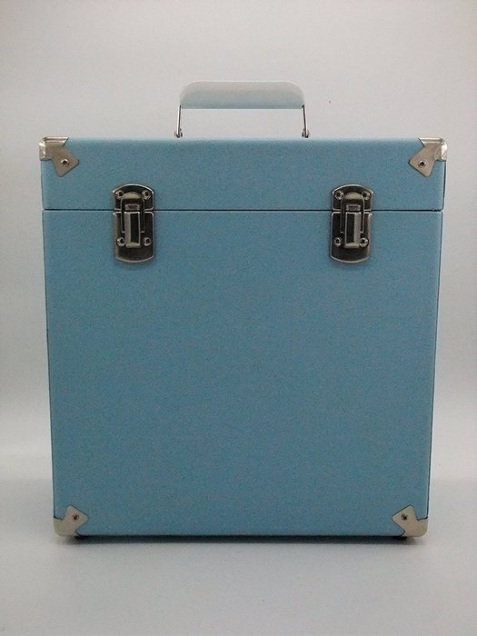 SW-B18 12 Inch Retro Vintage leather LP Vinyl Record Carry Case (Turquoise) N9