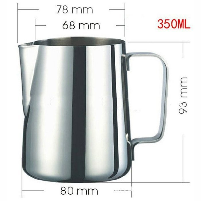 5/12/20 OZ Stainless Steel Milk Frothing Pitcher Latte Cup Kitchen Home Handle Coffee Garland Cup (5 OZ) N7