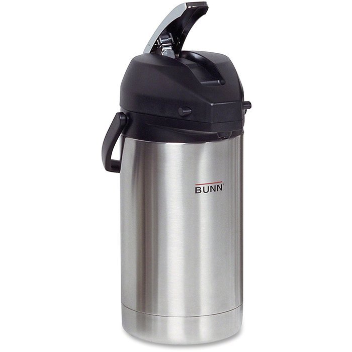 BUNN Lever Action Airpot, 3 Liter, Stainless Steel