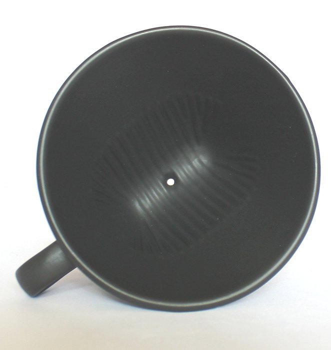 Glory & Grace Matte Black Ceramic No. 4 Coffee, Tea Dripper Filter Cone with Unbleached Melitta Filters Included N4