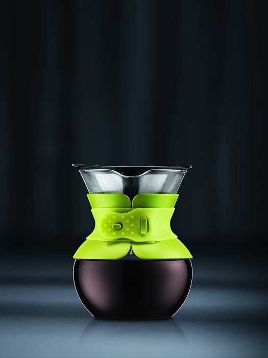Bodum 11592-565 Pour Over Coffee Maker with Permanent Filter, 17 oz, Green N4