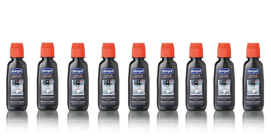 Durgol Swiss Espresso Decalcifier for All Brands High-End Espresso Machines, 4.2 Fluid Ounce Bottle, 5-Pack
