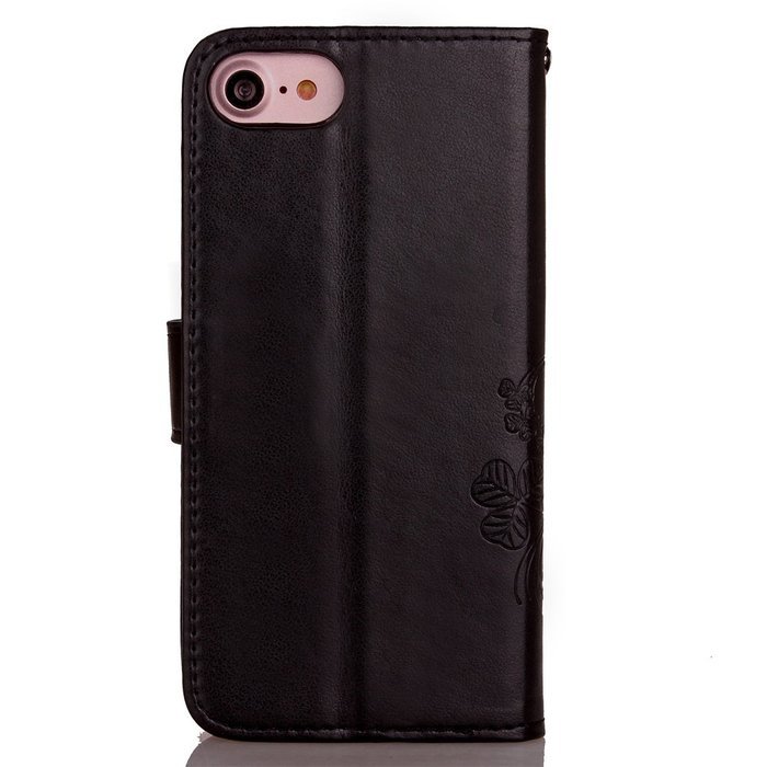 iPhone 7 Case, iPhone 7 Wallet Case,PHEZEN Beauty Flower Girl Cat Design PU Leather Wallet Case Stand Flip Case... N58