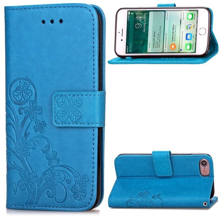 iPhone 7 Case, iPhone 7 Wallet Case,PHEZEN Beauty Flower Girl Cat Design PU Leather Wallet Case Stand Flip Case... N68