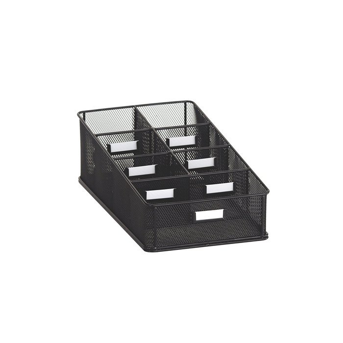 Safco Products 3293BL Onyx Mesh Break Room Supplies Organizer, Black N5