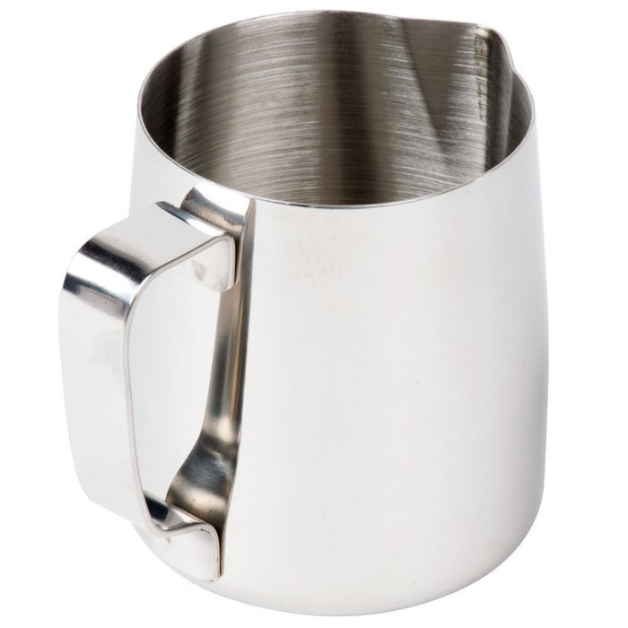 12-Ounce Commercial Grade Stainless Steel Milk Pitcher for Espresso Machines, Coffee, Latte & Frothing Milk Cup... N4