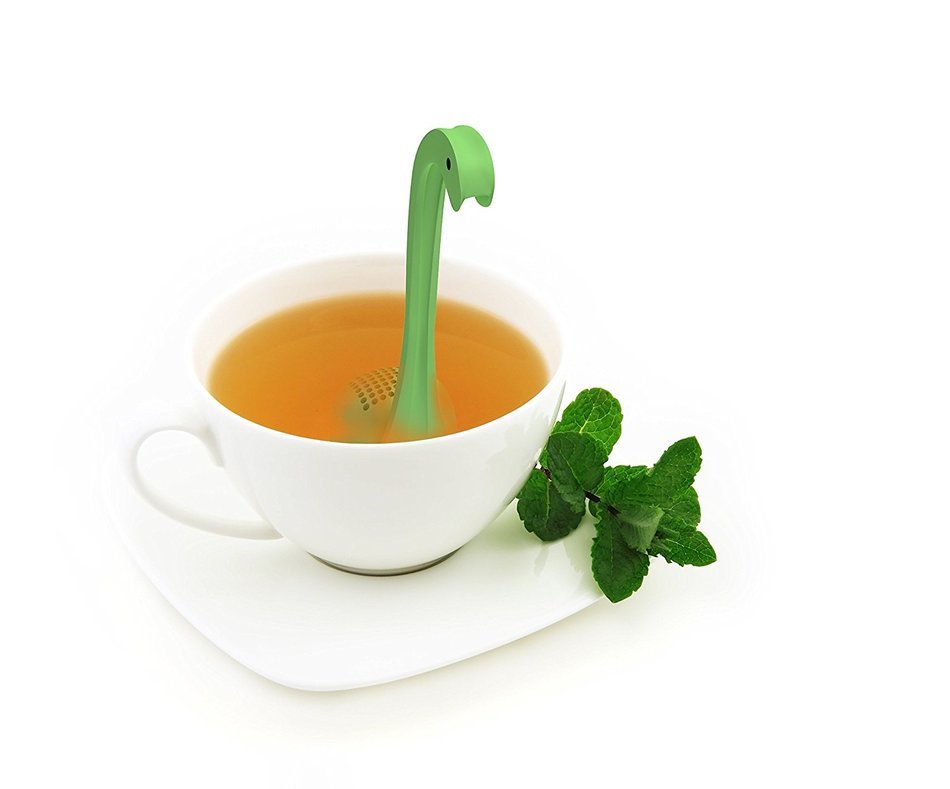 Baby Dino Loose Leaf Tea infuser with Long Handle Neck & Cute Ball Body. Not a Shark, Nessie or t rex it&rsquo;s a deep... N6