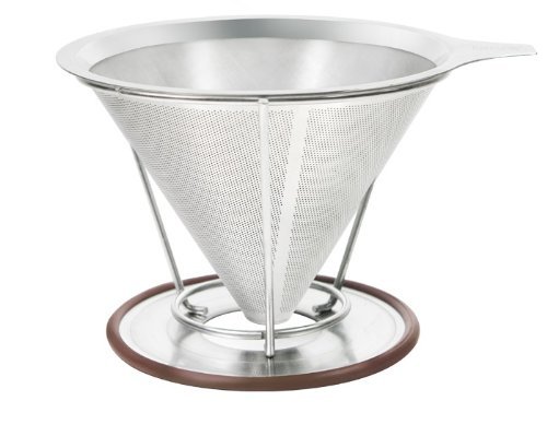 Driver Stainless Steel Coffee Filter Cone Dripper with Holder N2