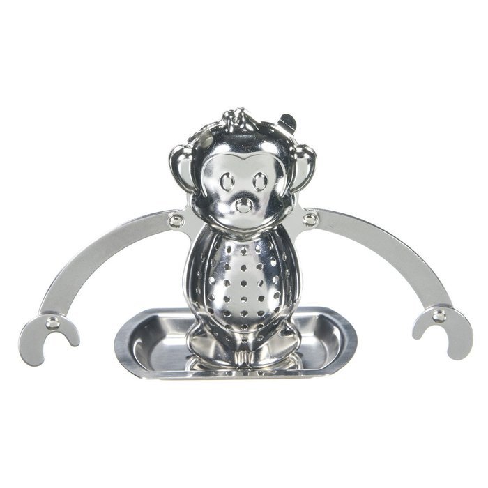 Stainless Steel Dunkin Monkey Tea Infuser & Drip Tray (Monkey) N7
