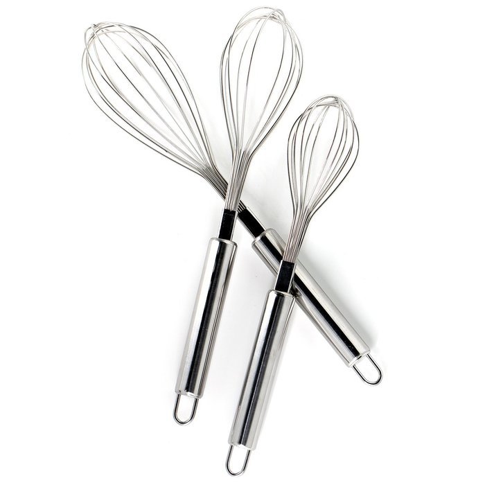 Boom Stainless Steel Whisk, Kitchen Whisk, Balloon Whisk Set, Wire Whisk, Egg Frother, Milk & Egg Beater Blender... N3