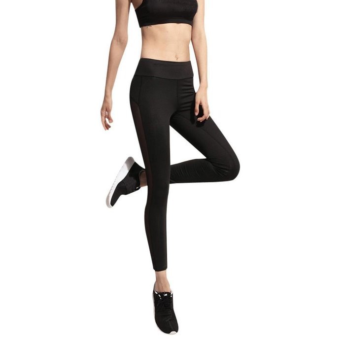 PHOTNO Women Fitness Leggings High Waist Mesh Patchwork Skinny Push Up Pants Yoga Pants N8