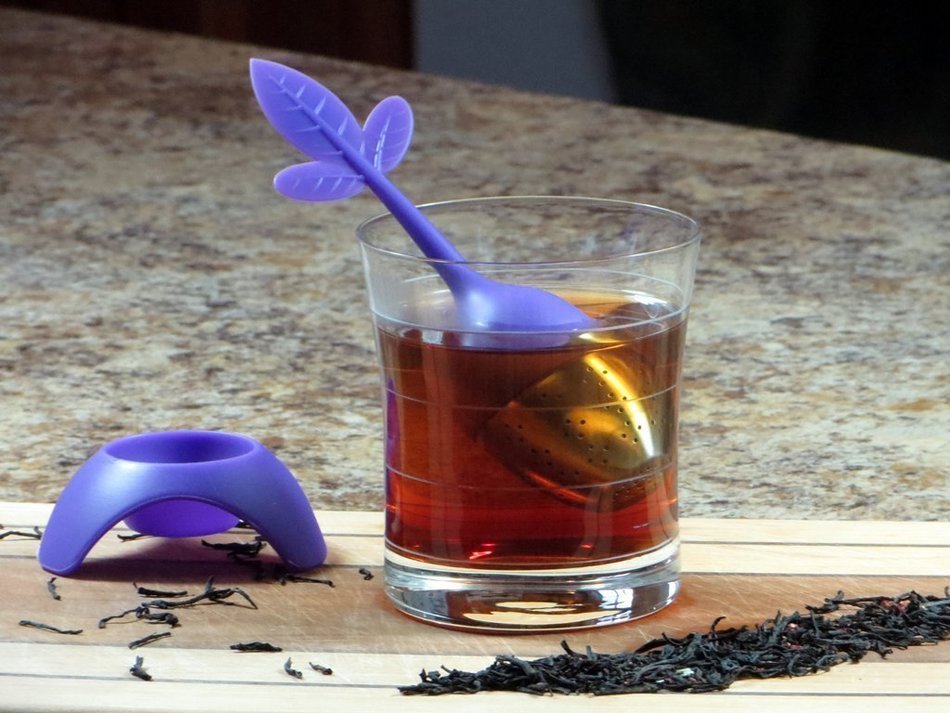 Two Trees Co. Best Tea Infuser - Stylish Loose Leaf Strainer Filter - Durable Silicone and Stainless Steel - Drip... N12