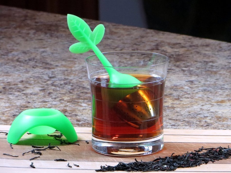 Two Trees Co. Best Tea Infuser - Stylish Loose Leaf Strainer Filter - Durable Silicone and Stainless Steel - Drip... N17